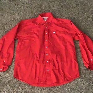 Cinch Medium Red Western Button Front Shirt